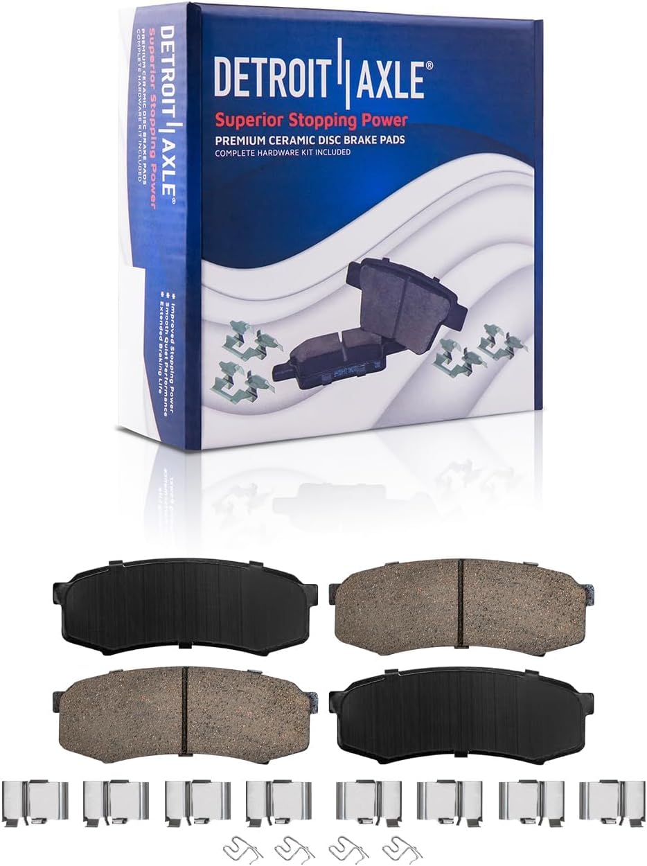 Detroit Axle - Brake Kit for 01-07 Toyota Sequoia Disc Brake Rotors 2001 2002 2003 2004 2005 2006 2007 Ceramic Brakes Pads Front and Rear Replacement