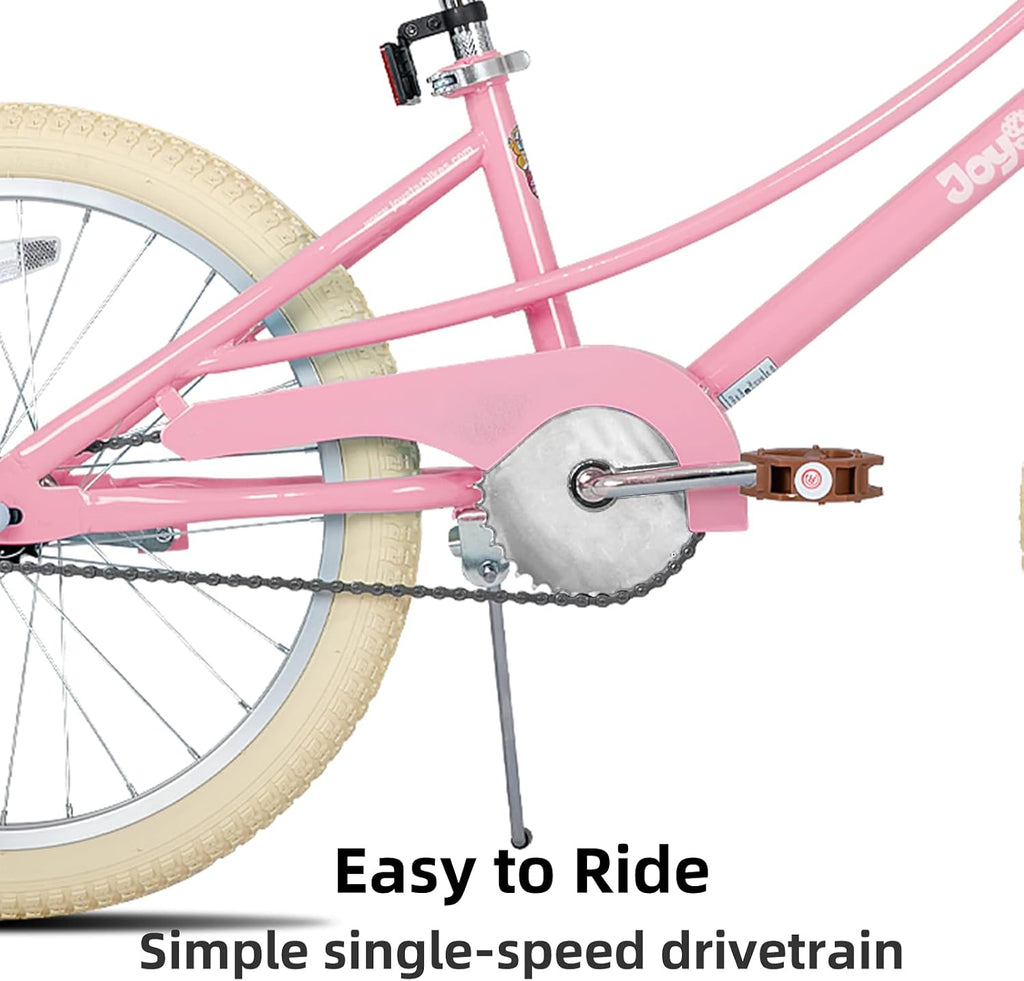 JOYSTAR Girls Bike for 2-12 Years Old Toddlers and Kids, 12' 14' 16' 18' 20' Retro Style Kids Bike with Training Wheels, 18 20 Inch Children Bicycle with Kickstand