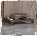 Solid Wood AV Media Cabinet Audio Component Rack 1 2 3 4 Tier Stereo Cabinet for HiFi Audio Equipment, Open Amplifier Stand(Black Walnut,1Tier-60x48x10cm)