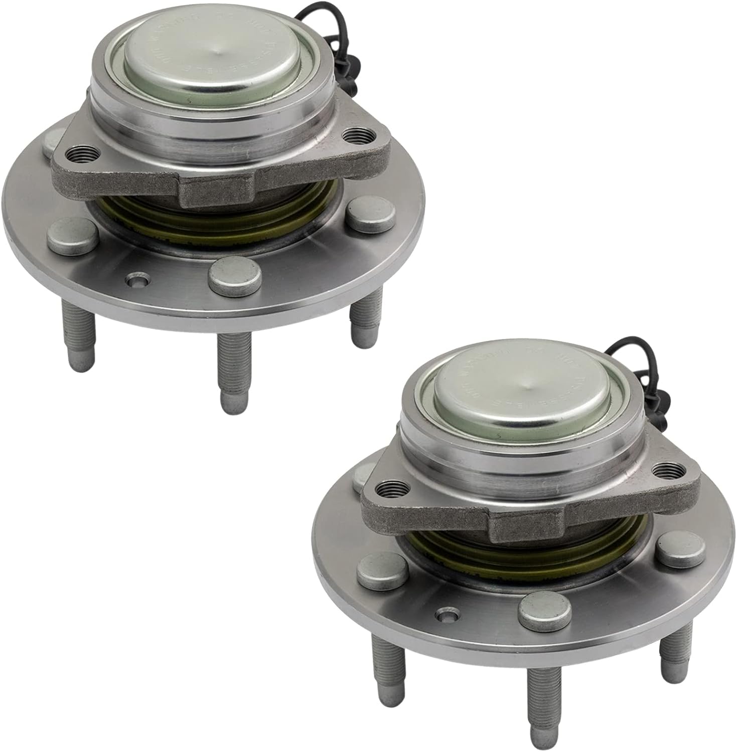 TRQ 2 Piece Front Wheel Bearing & Hub Assembly Set with ABS Sensor Compatible with 2015-2020 Cadillac Escalade Escalade ESV 2014-2018 Chevrolet Silverado 1500 2019 Silverado 1500 LD Suburban Tahoe GM