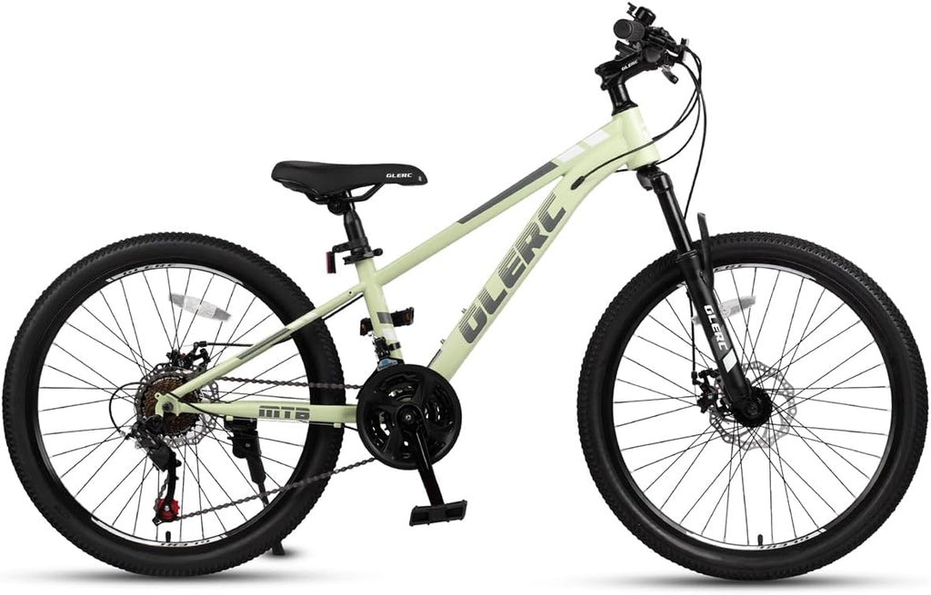 Glerc 20 24 Inch Kids Bike, Kids Mountain Bike for Boys and Girls Ages 6-15, 21-Speed Skyline Bicycle with Front Suspension and Disc Brakes, Multiple Colors