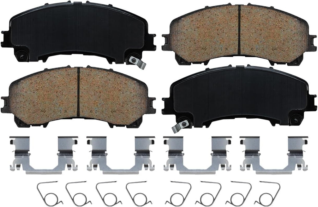 Detroit Axle - Brake Kit for 2014 2015 2016 2017 2018 2019 Nissan Rogue, Disc Brake Rotors Ceramic Brake Pads w/Hardware Replacement : 12.60 inch Front & 11.50 inch Rear Rotor
