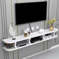 Wall mounted TV Cabinet Decorative Wall Display Floating Shelf Wall Shelf TV Stand TV Media Console Audio-visual Equipment Shelves TV Shelf Wall-Mounted Cable Management Storage Shelf Gaming Shelf