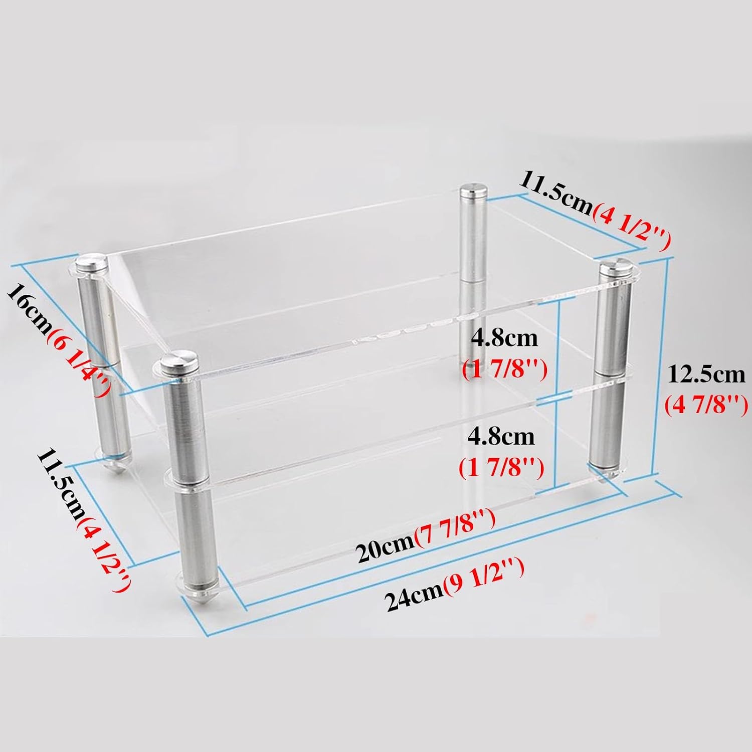 Audio Storage Media Table for Home Office System, Electronics Equipment Stereo Cabinet Stand, Video Components Organizer Console/Game Shelve(White)