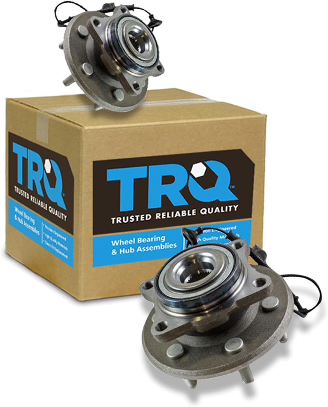 TRQ 2 Piece Rear Wheel Bearing & Hub Assembly Set Compatible with 2003-2006 Ford Expedition Lincoln Navigator