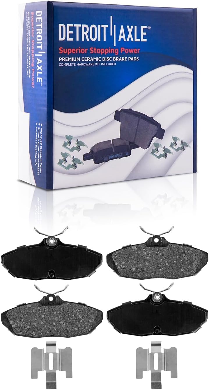 Detroit Axle - Brake Kit for 1996-1997 Ford Thunderbird Mercury Cougar, 1993-1998 Lincoln Mark Viii, 11.57'' inch Front and 10.16'' inch Rear Disc Brake Rotors Ceramic Brake Pads Replacement