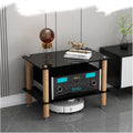Durable 2-Tier AV Media Stand - Heavy Duty Audio Component Rack & Stereo Storage Cabinet for Home Theater, Black Entertainment Center for Organizing Audio Equipment