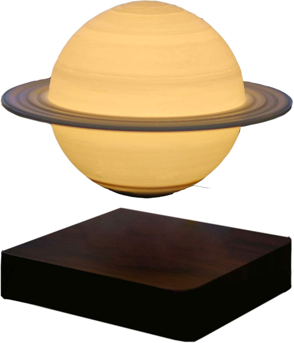 Night Light Moon Light Magnetic Floating Planet Lamp Interior 3D Print LED Bedside Nursing Creative Gift Table Lamp (17cm Saturn)