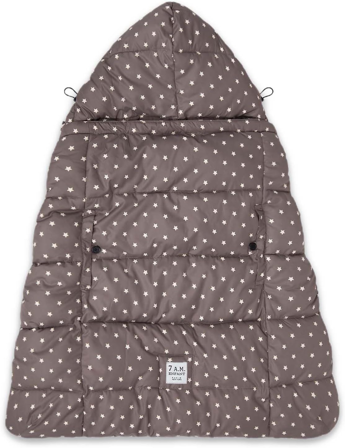 7AM Enfant Baby Carrier Cover - K-Poncho Universal Fit Winter Ultra Soft Plush Lining, Water Repellent Bunting Bag with Adjustable Hood, Multifunctional Stroller & Car Seat Blanket Cover | (0-3T)