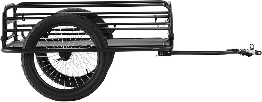 VEVOR Bike Cargo Trailer, 70/275 lbs Load Capacity, Foldable Compact Storage & Quick Release with Universal Hitch, 20' Wheels, Fits Most Bike Wheels, Carbon Steel Frame, Heavy-Duty Bicycle Wagon Cart