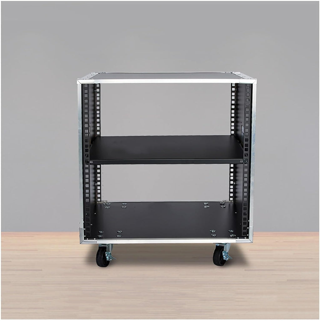 Portable Network Rack，Open Frame Rack，for Servers & AV Gear，with Caster Built-in Handle Network Rack， Rolling Network Rack（16U -87x52.5cm） (Size : 8U-1TIER-49.5X52.5CM)