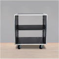 Portable Network Rack，Open Frame Rack，for Servers & AV Gear，with Caster Built-in Handle Network Rack， Rolling Network Rack（16U -87x52.5cm） (Size : 8U-1TIER-49.5X52.5CM)