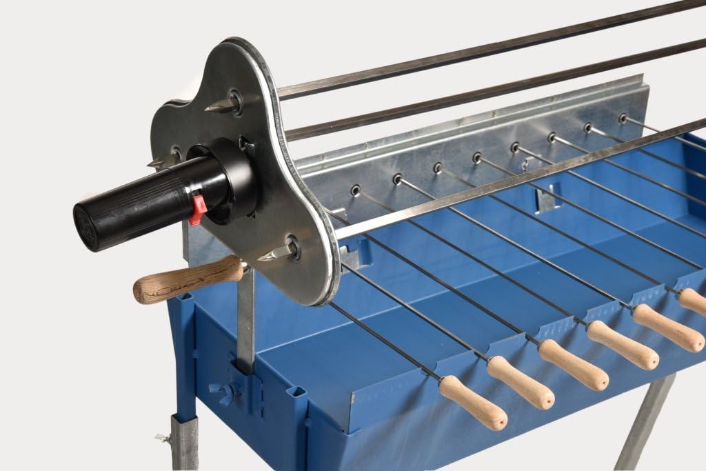 Greek Cypriot Charcoal BBQ Barbecue Grill Foukou - Motorized Rotisserie