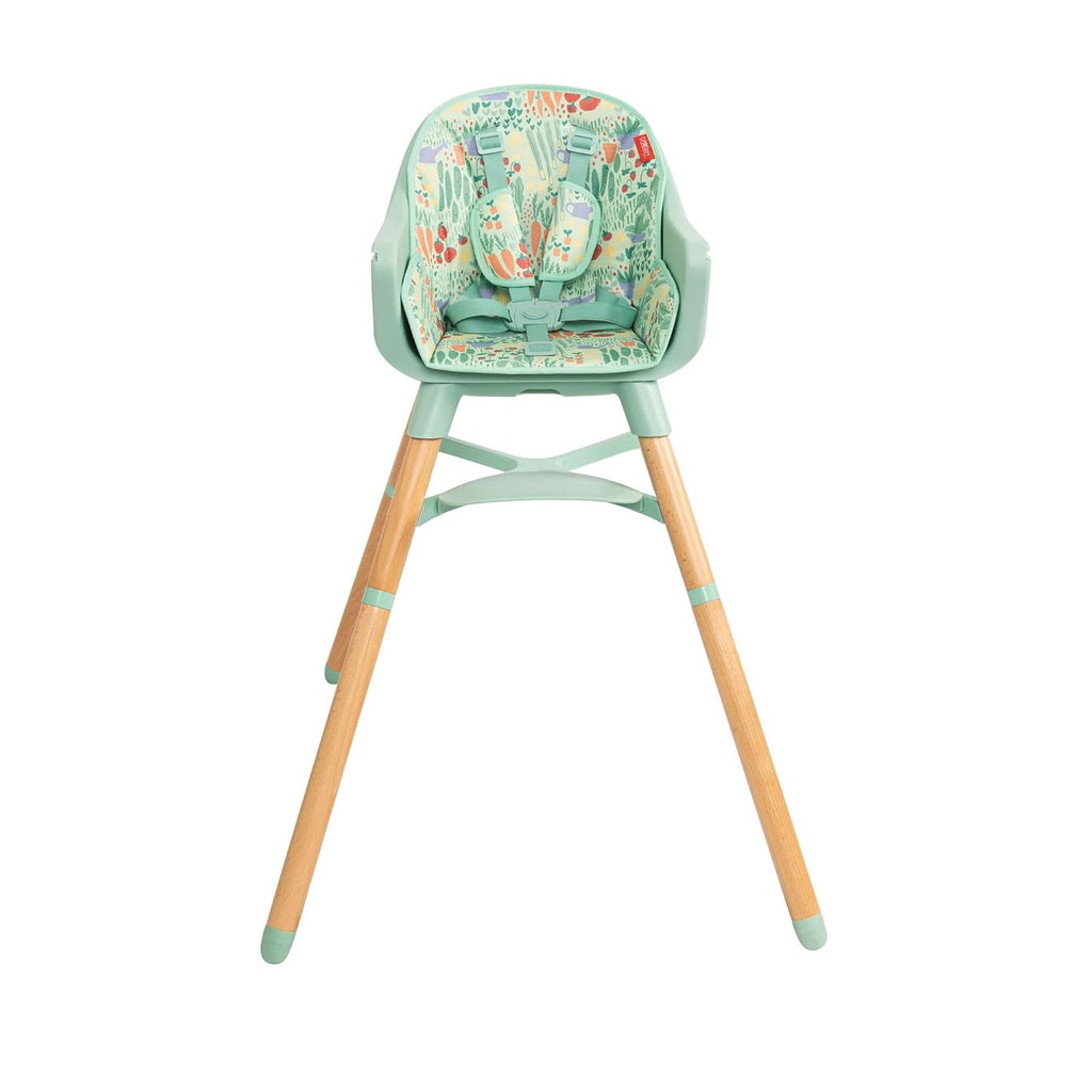 Nuby 4-in-1 Baby High Chair Seat with Removable Tray - 6+ Months to 3 Years - Adjustable Toddler Chair for Eating - Holds Up to 60 lbs - Green