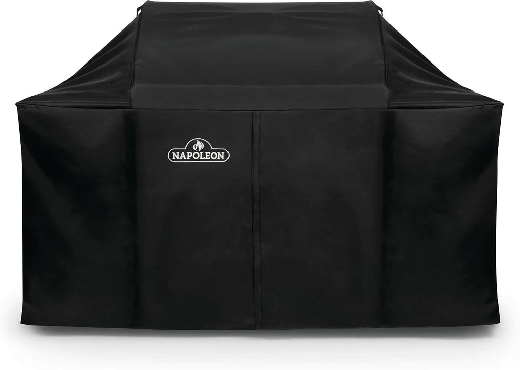 Napoleon Grill Cover for Large Grills - LEX 605 and Charcoal Professional Grills, Black, Water Resistant, UV Protected, Air Vents, Hanging Loops, Adjustable Buckled Straps