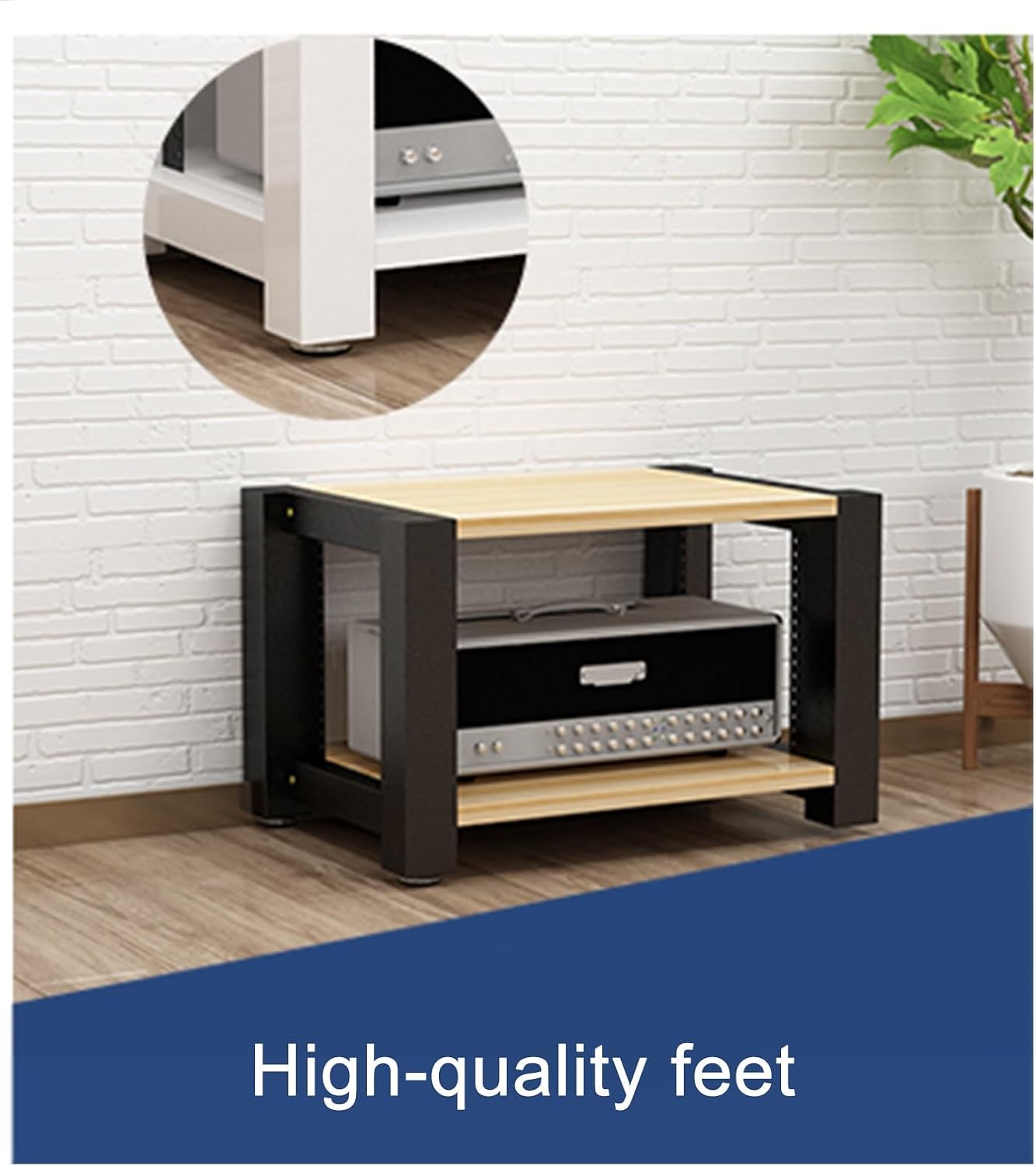 Corner Tv Stand with Ample Storage 5Tier Audio Rack Adjustable Shelves Media Console for Home Theater & Recording Roomwhite Av Cabinet for Tv & Stereo Equipment,White,2 Tier