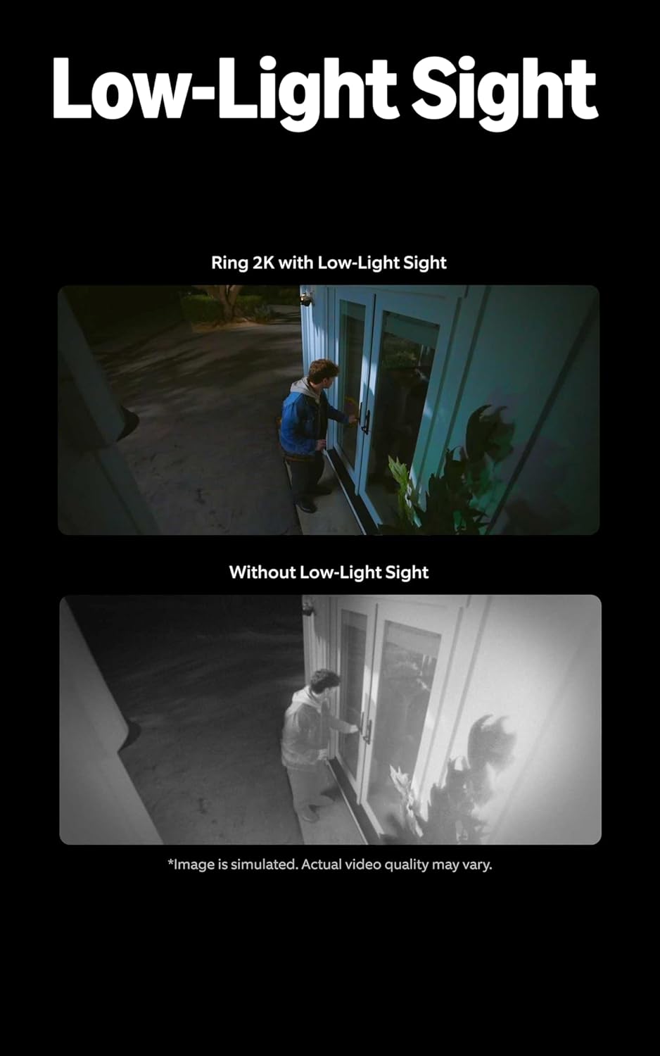 Ring Outdoor Cam Plus, Battery (newest model), Home or business security, Wide-Angle 2K Video with Ring Vision, Low-Light Sight for full-color night vision, Mount-Anywhere Versatility, 2-pack, Black