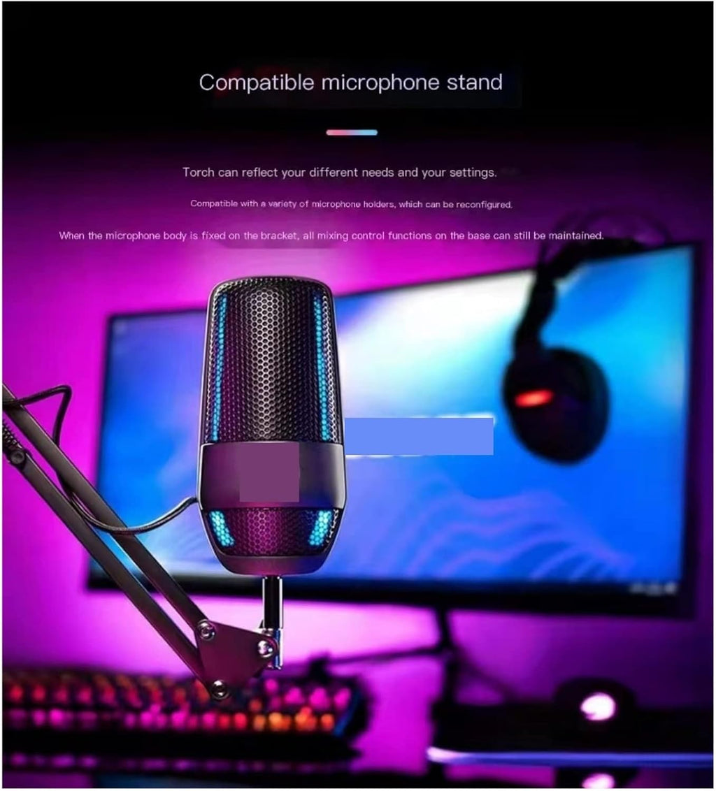 Microphone Studio Grade Capacitor Game Microphone Repair Sound Live Equipment Computer Microphone Suitable for Anchor, Dubbing Studio, Recording, st