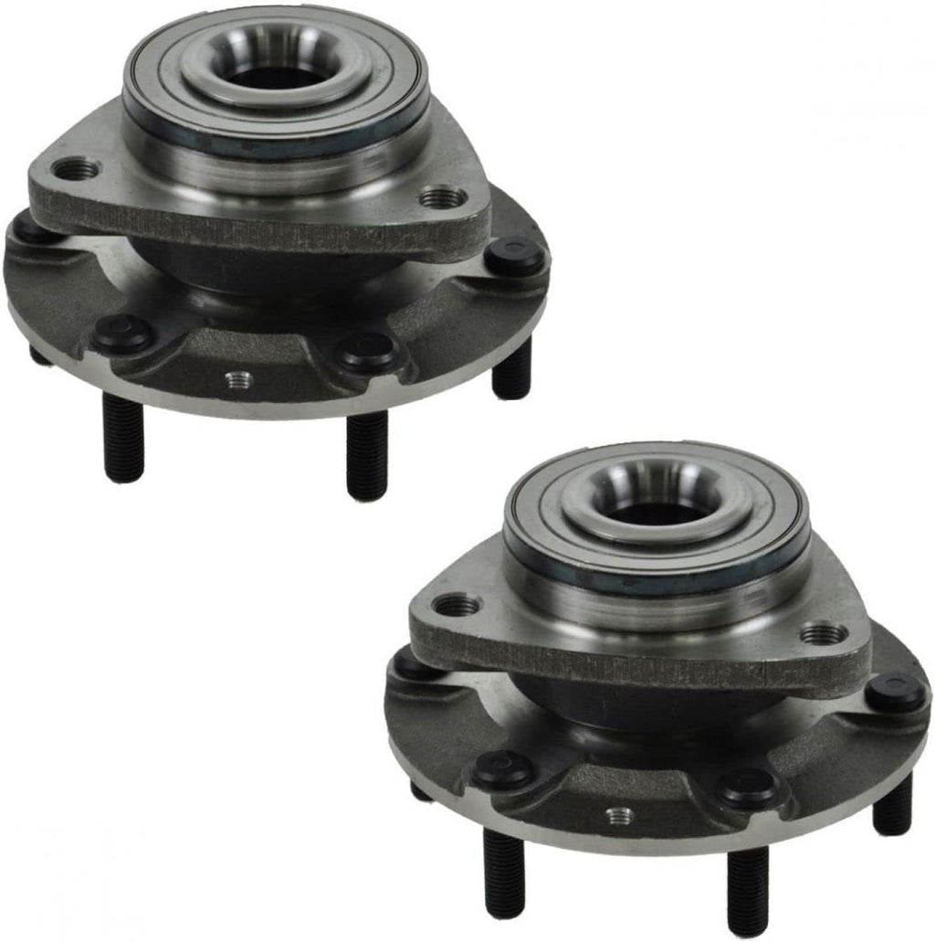 TRQ 2 Piece Front Wheel Bearing & Hub Assembly Set Compatible with 2007-2008 Hyundai Entourage 2006-2014 Kia Sedona
