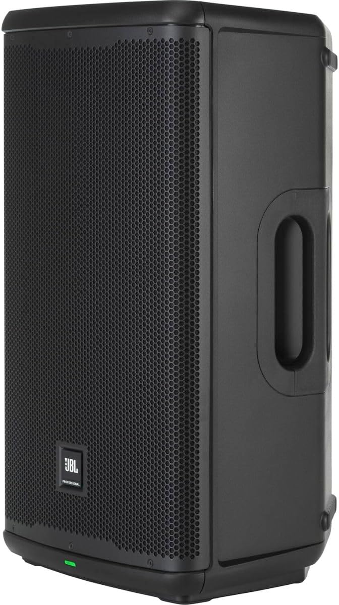 JBL 2x EON712 12' 1300W Powered Portable PA Speaker with Bluetooth and DSP Bundle with 2x Turnstile Audio Height-Adjustable Speaker Stands With Case, 2x 25' XLR Cables