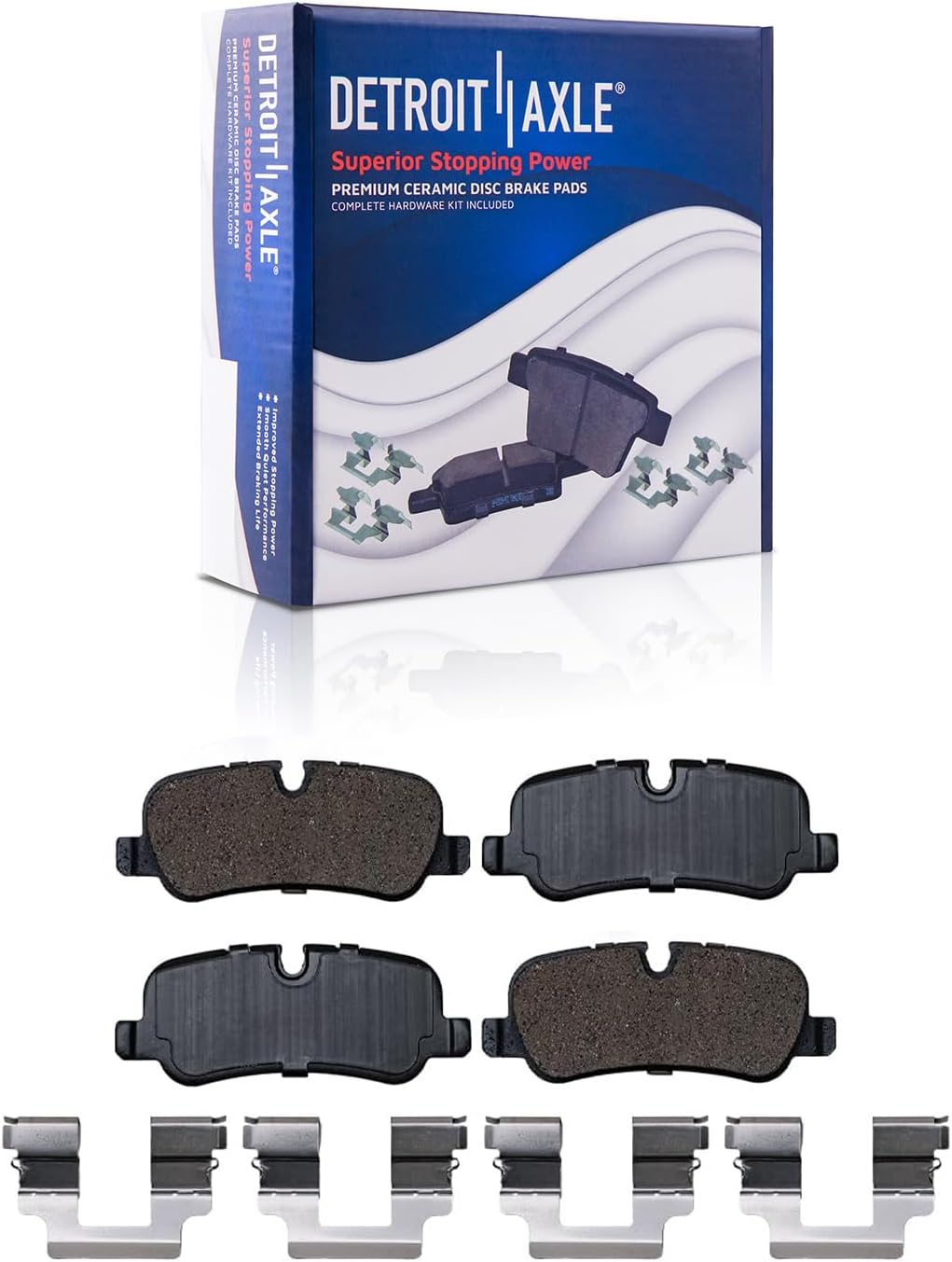 Detroit Axle - Brake Kit for Land Rover LR4 Range Rover Sport Brake Rotors Ceramic Brakes Pads Front and Rear Replacement: 14.17' inch Front and 13.78' inch Rear Rotors