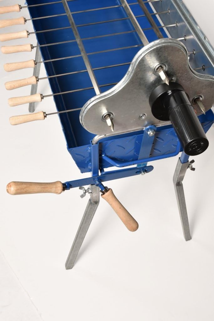 Cyprus Charcoal Barbeque Grill (Foukou) with Lifting Mechanism - Greek Cypriot Motorised Rotisserie