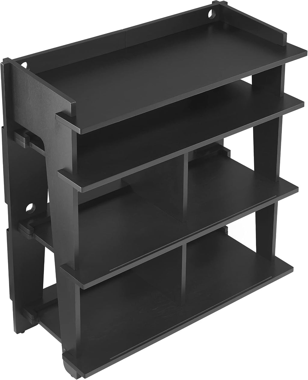 Crosley Furniture Soho Media Console, Record Player Stand with Vinyl Storage, Modern Home Organizer, Black