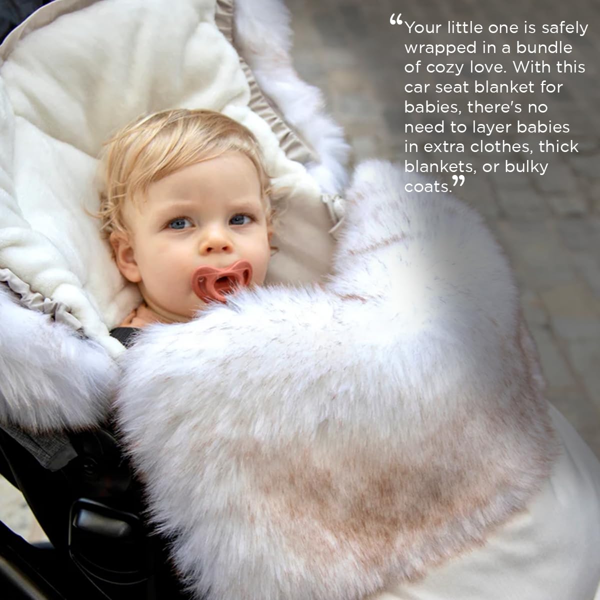 7AM Enfant Universal Stroller Footmuff - Water Repellent Winter Bunting Bag for Car Seats, Soft Micro-Fleece & Plush Lined Stroller Footmuff for Baby Boy & Girl | TundraPOD