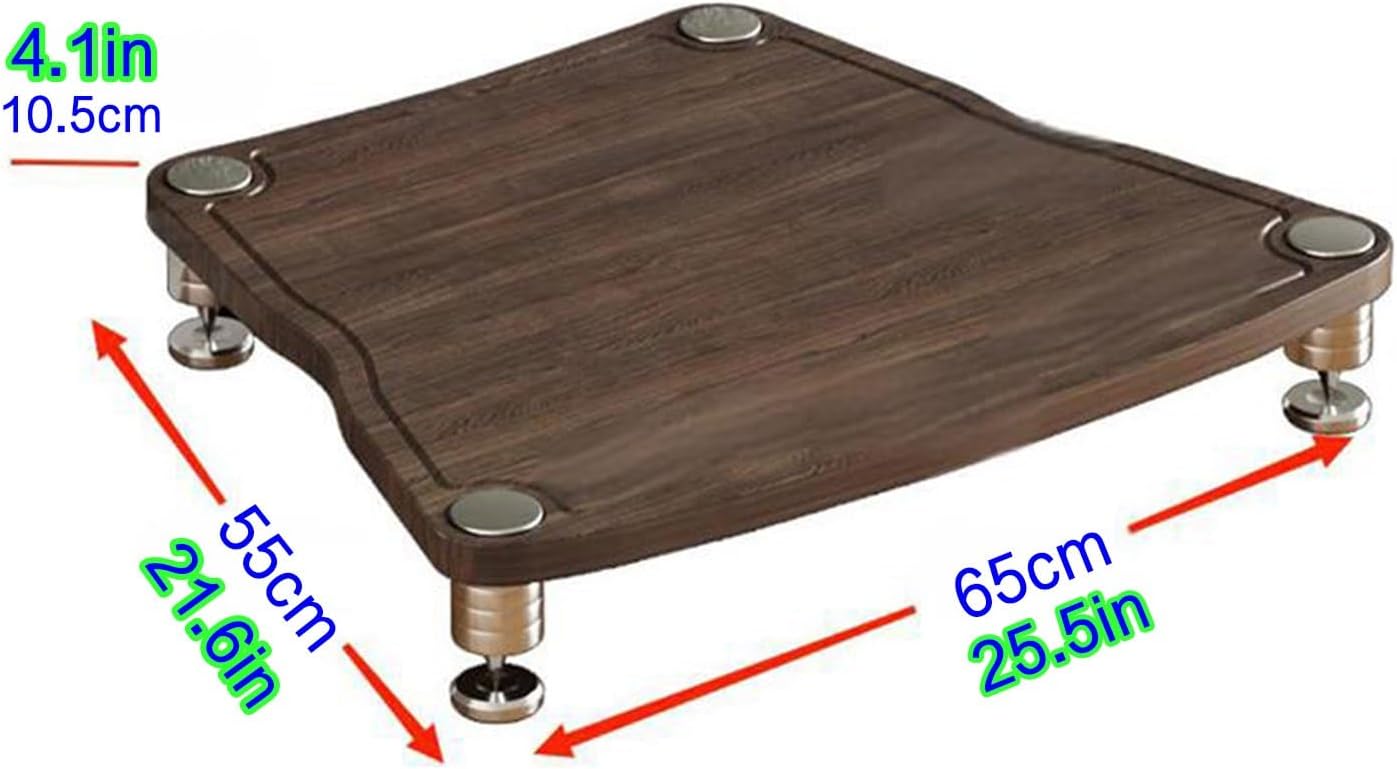Modern AV Cabinet Audio Rack - Dark Walnut Media Stand, 65x55, Stylish Audio-Video Storage Tower, Stereo Cabinet for Home Theater, Media Storage Solution