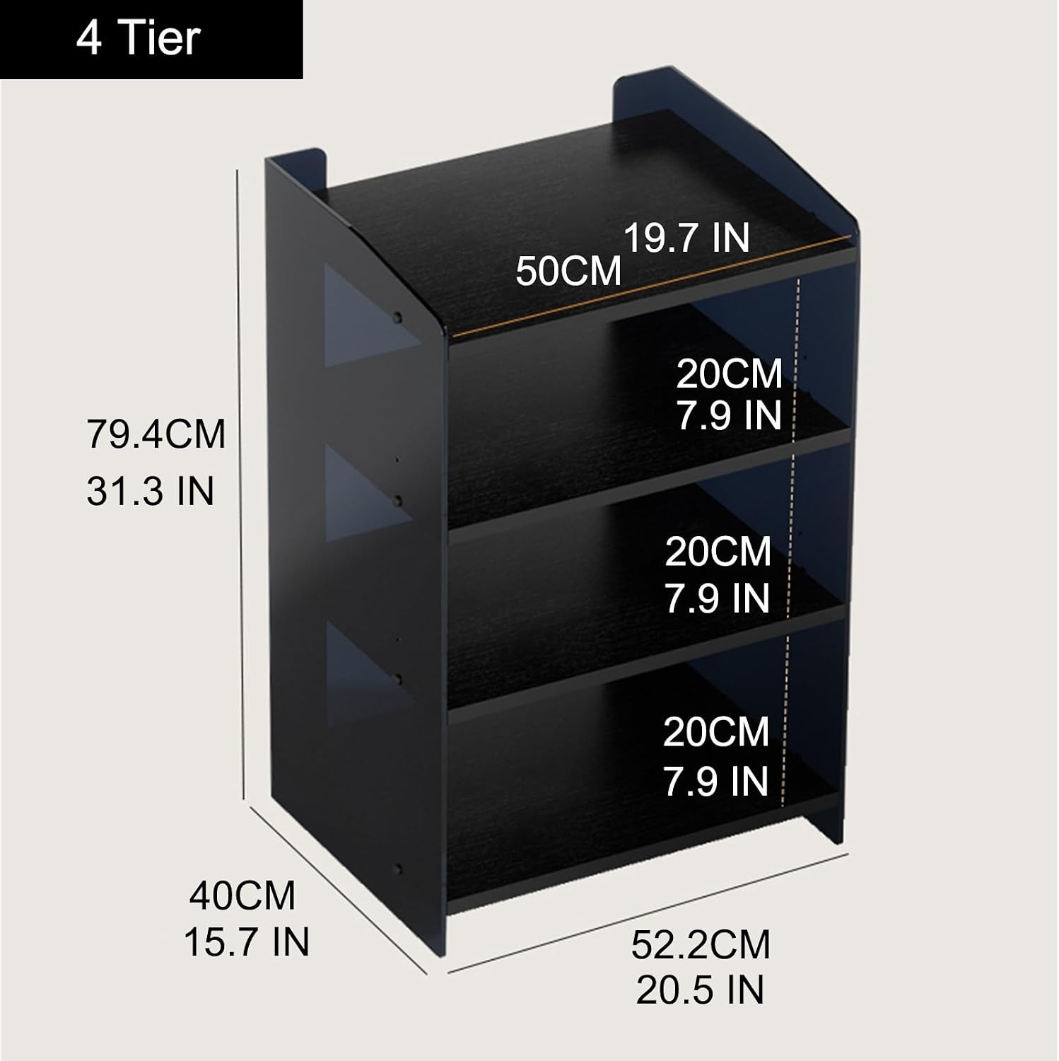 Modern Media Storage Cabinet - Adjustable Shelves Audio-Video Stand for Stereo System, CD Player & DJ Equipment - Stylish Entertainment Center for Home & Office