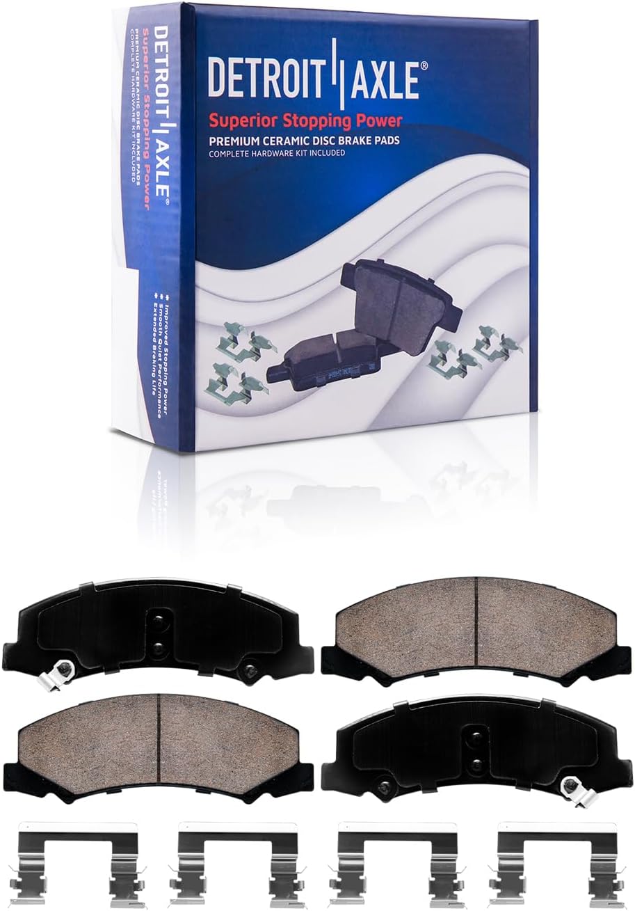 Detroit Axle - Brake Kit for 06-10 Chevrolet Impala Monte Carlo Disc Brake Rotors 2006 2007 2008 2009 2010 Ceramic Brakes Pads Front and Rear Replacement