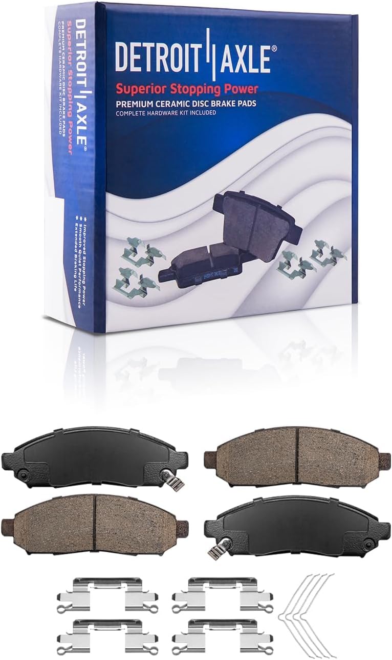 Detroit Axle - Brake Kit for 2005-2019 Nissan Frontier 2009-2012 Suzuki Equator, Brake Rotors Ceramic Brakes Pads Front and Rear Replacement: 11.14 inch Front and 11.26 inch Rear
