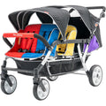 Familidoo H6E 6 seat Baby Stroller- Double Canopy - Daycare Strollers with 5 Point Safety Harness - Backseat footrest Extension for 0 to 36 Months