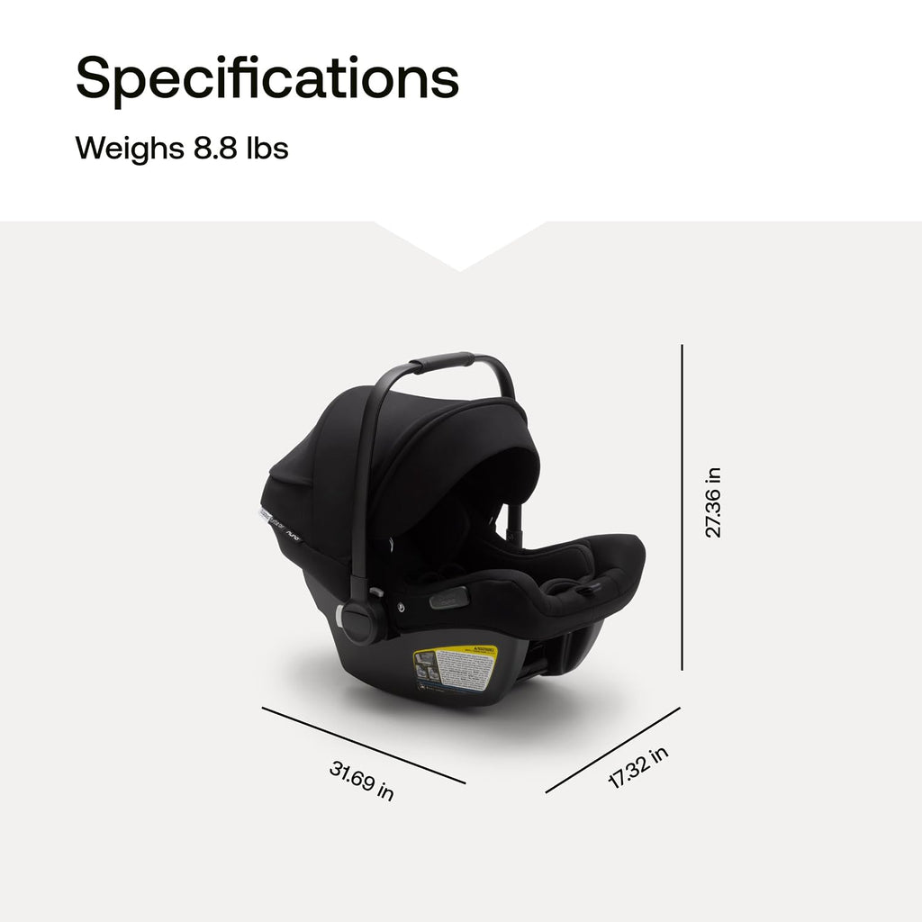 Bugaboo Turtle Air Shield by Nuna car seat + Recline Base