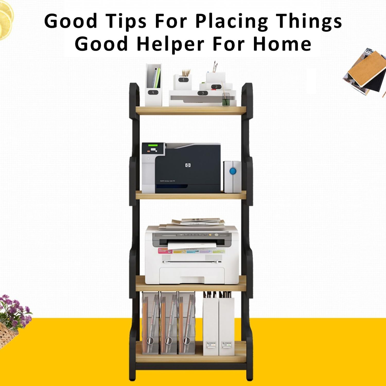 White 3-Tier Media Stand - Floor-Standing Audio Rack & Stereo Cabinet for Living Room, Gaming, & Recording - DVD Display Shelf & AV Equipment Storage Solution