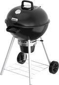 Nexgrill Premium 22.5' Charcoal Barbecue Grill with Adjustable Air Vent, Built-In Temperature Gauge, 362 SQ In Grate, Storage Rack, Portable Kettle Grill for Camping, Picnics, and More - 810-0178