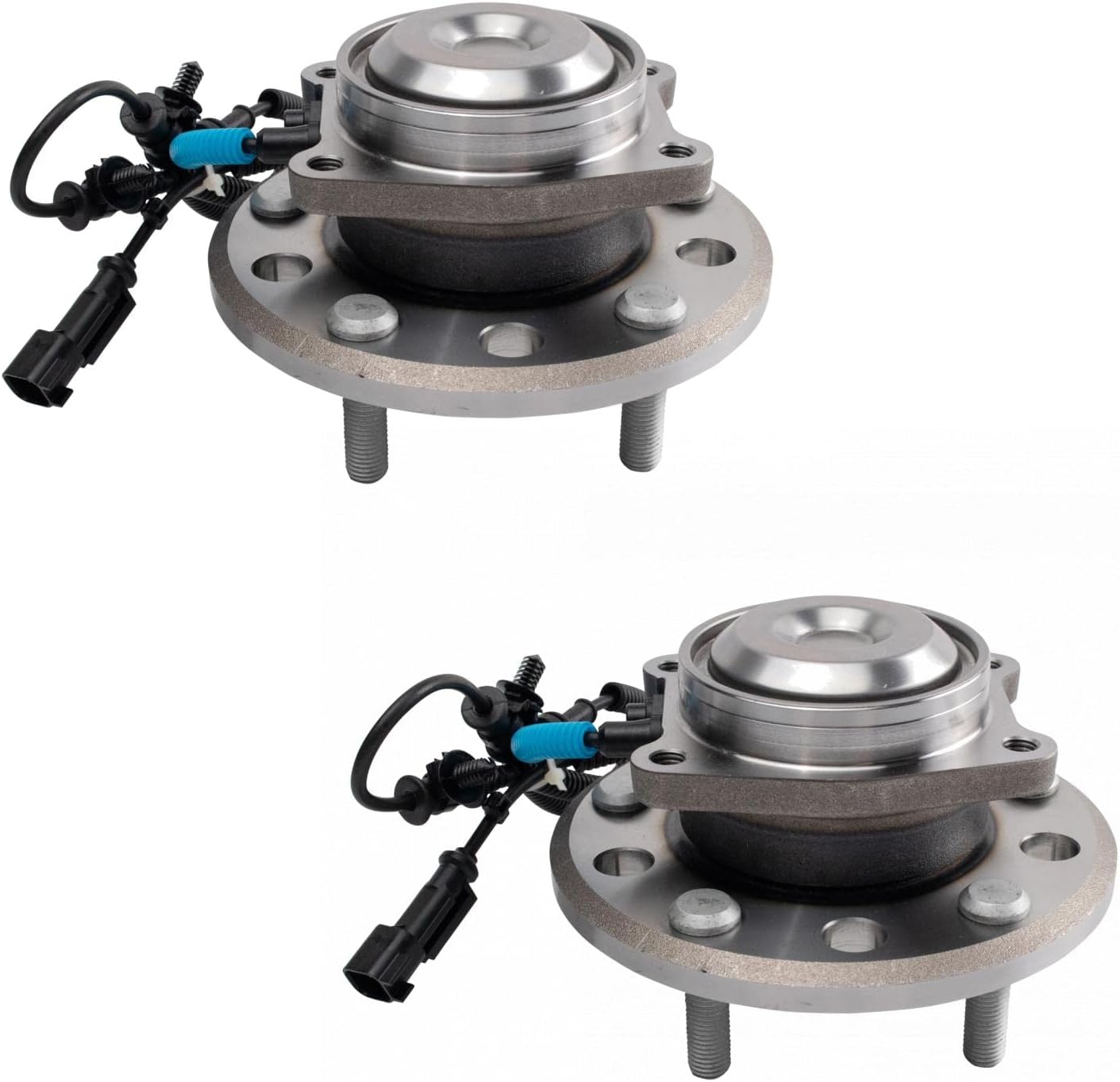 TRQ Rear Driver and Passenger Side Wheel Bearing and Hub Assembly Set 2 Piece Compatible with 2017-2019 Chrysler Pacifica Van Without Adaptive Cruise Control