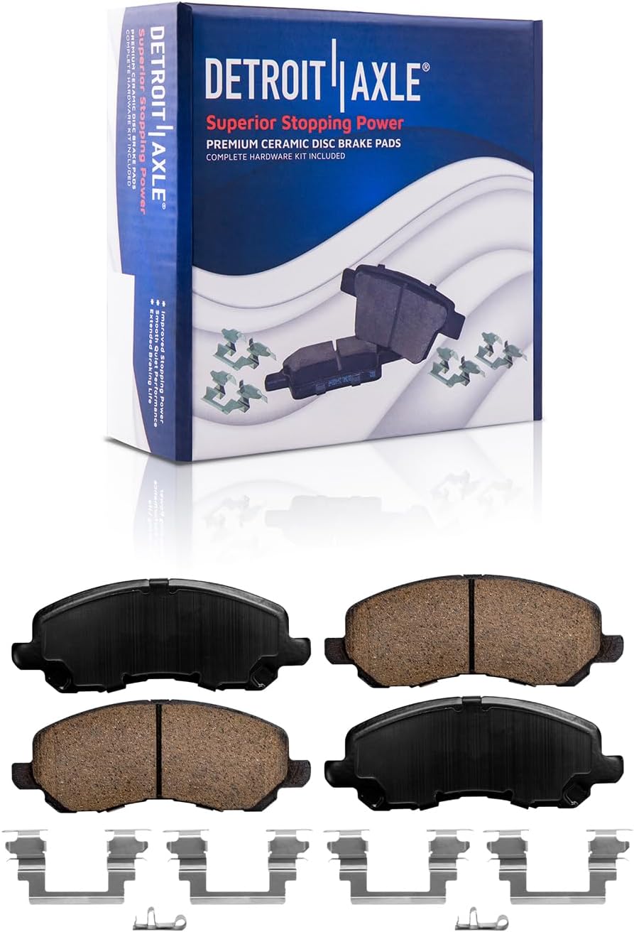 Detroit Axle - Brake Kit for 2006-2012 Mutsubishi Eclipse, 2004-2007 Mutsubishi Galant Replacement Disc Brake Rotors Ceramic Brakes Pads Front and Rear