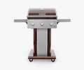 Permasteel 3-Burner Propane Gas Grill, 30,000 BTUs BBQ Grill with Cast Iron Grates, Foldable Side Tables & Tool Hooks, Outdoor Grill, Mocha