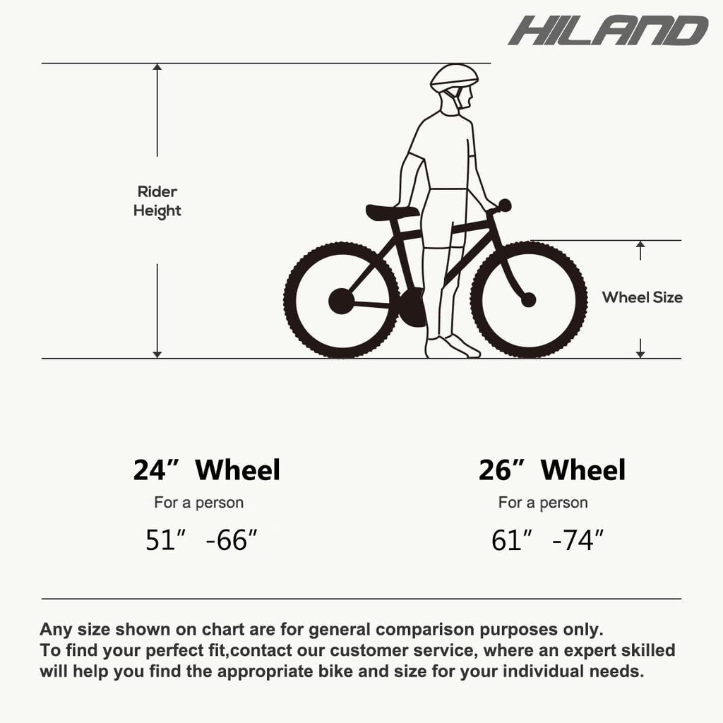 Hiland 24 26 inch BMX Bike for for Teen Bike and Adult Bikes, Beginner-Level BMX to Advanced Riders with 2 Pegs, Bicycles for Men and Women, Multiple Colors