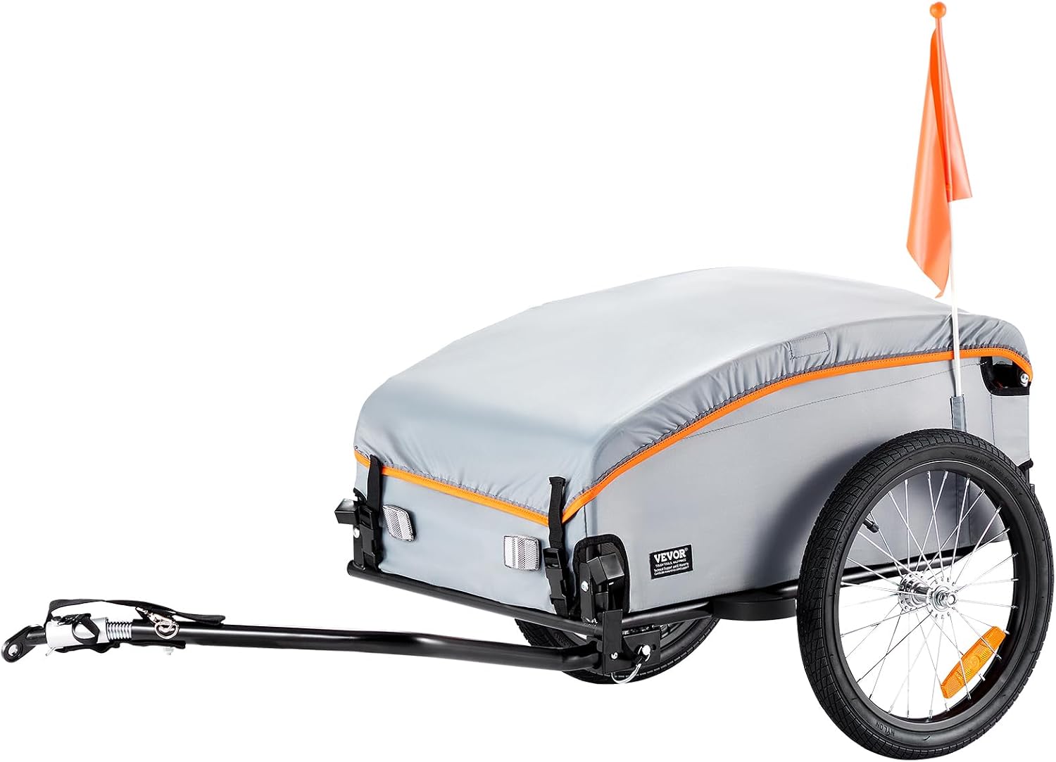 VEVOR Bike Cargo Trailer, 88/100/160 lbs Load Capacity, Heavy-Duty Bicycle Wagon Cart, Foldable Compact Storage with Universal Hitch