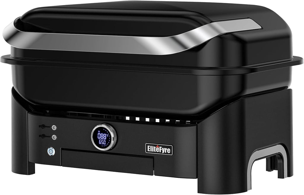 Volteq Smart Electric Grill - 1500W, 650°F, No Smoke Indoor/Outdoor BBQ, Digital Control & Meat Probe, All-in-One for Balcony, Patio, RVs