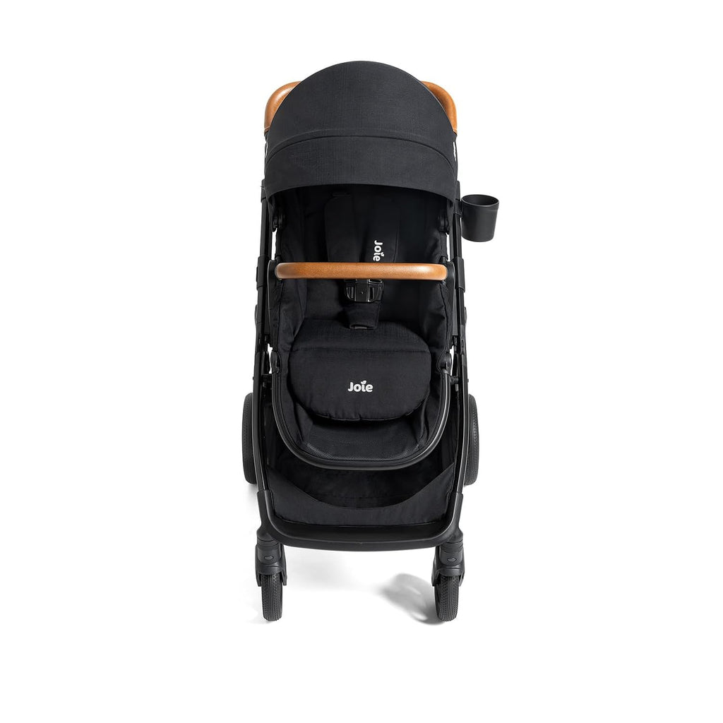 Joie Ginger 4-in-1 Convertible Pramette and Stroller with A Deep Recline, Height Adjustable seat, All-Terrain Wheels, Extra Storage – for Newborns and Toddlers (Shale Dark)