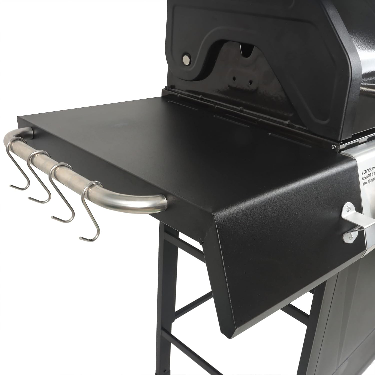 Grill Boss 4 Burner Propane Gas BBQ, Portable w/ Lid, Wheels & Side Shelves, Black - Grilling Accessories and Equipment for Camping, Tailgating, Outdoor Barbecue and Cooking