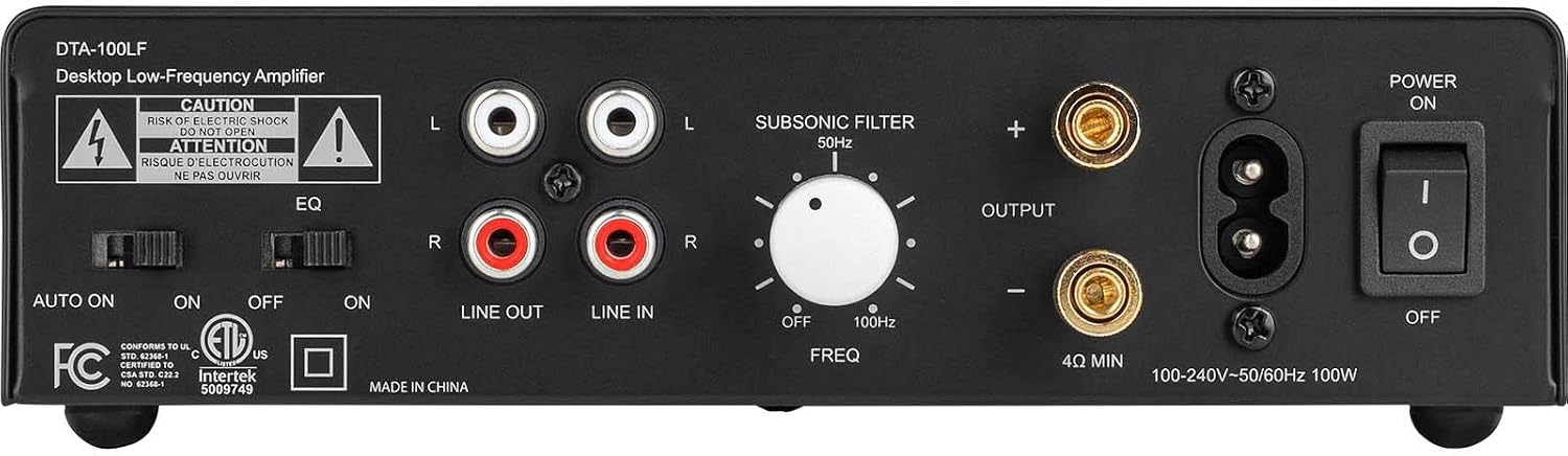 Dayton Audio DTA-100LF Desktop Low-Frequency Amplifier with EQ