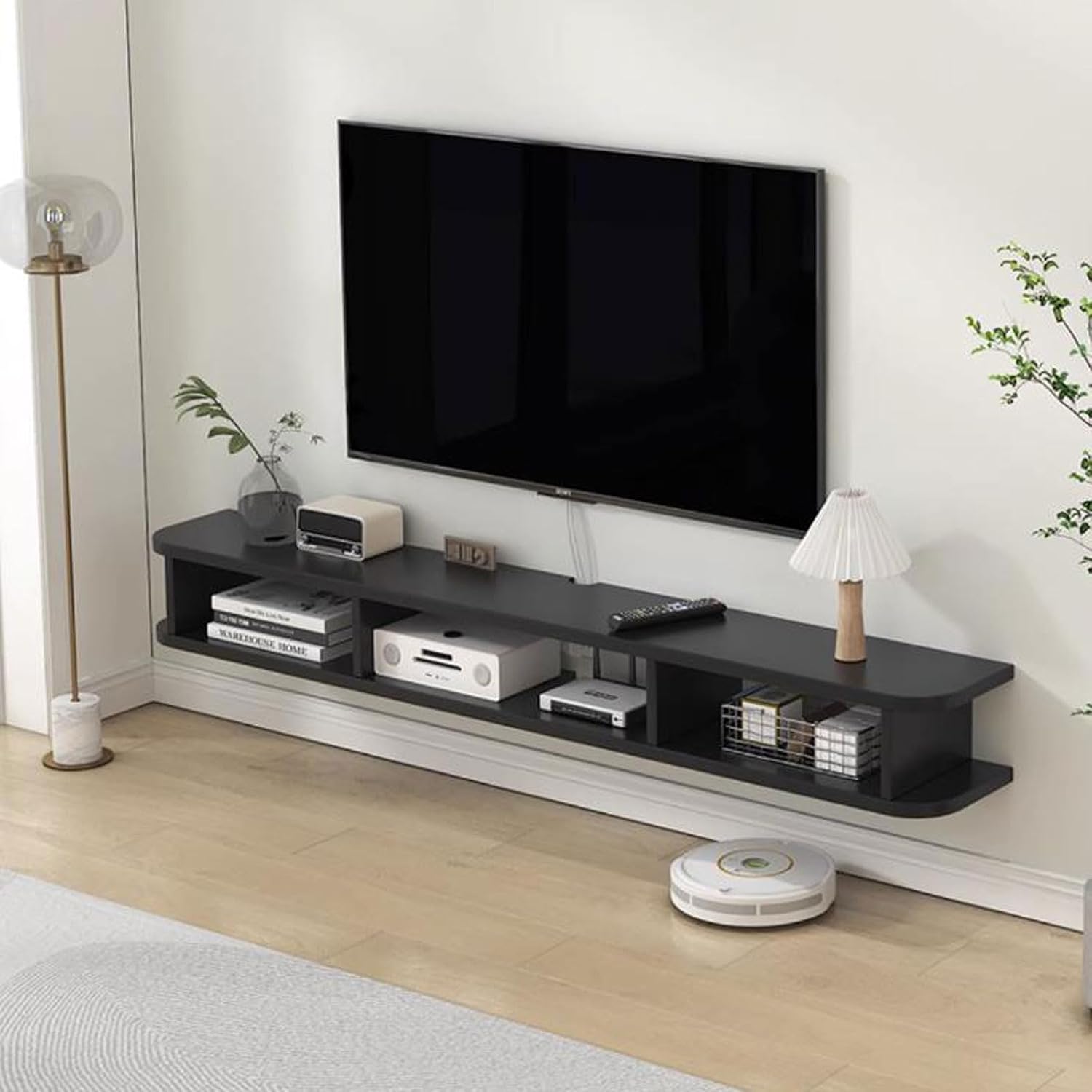 Wall Shelf Wall mounted TV Cabinet Floating Shelf TV Console Audio-visual Equipment Shelves Office Storage Cabinet Book Shelf Gaming Shelf Entertainment Unit TV Stand Wall Mount Corner Shelves
