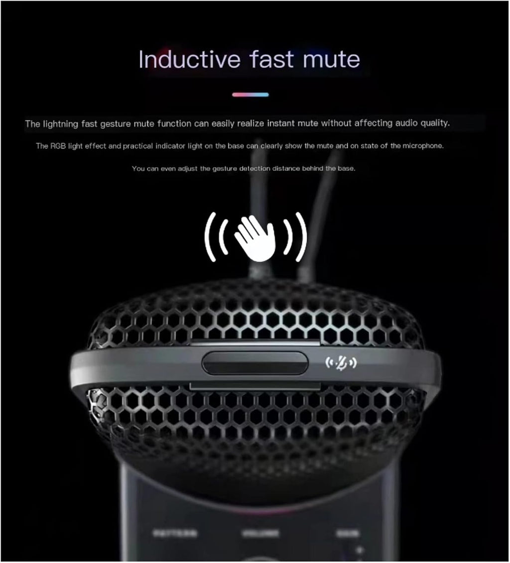 Microphone Studio Grade Capacitor Game Microphone Repair Sound Live Equipment Computer Microphone Suitable for Anchor, Dubbing Studio, Recording, st