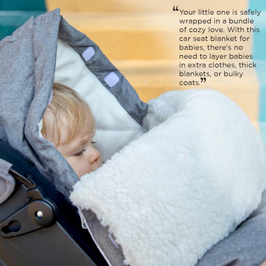 7 A.M. 7AM Enfant Universal Stroller Footmuff - Water Repellent Winter Bunting Bag for Strollers & Car Seats, Soft Micro-Fleece & Plush Lined Stroller Footmuff for Baby Boy & Girl | LambPOD