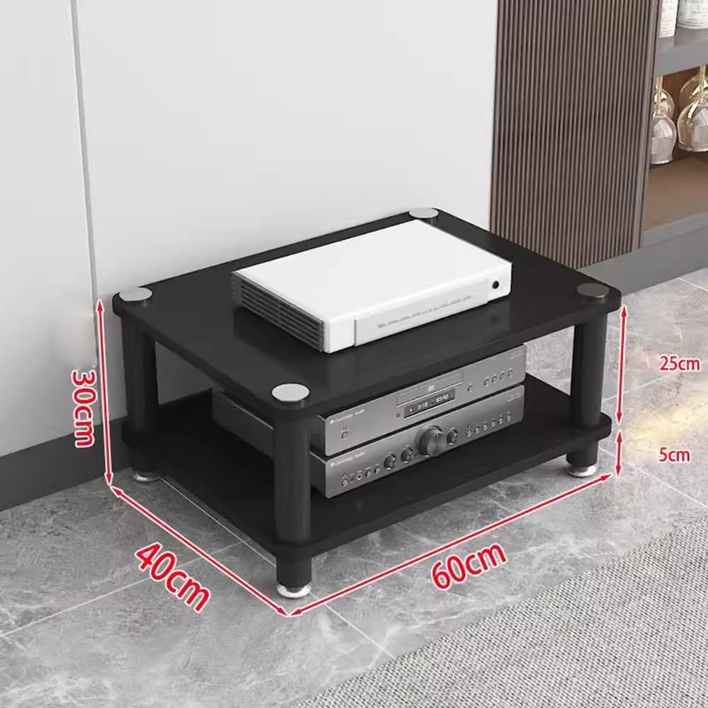 Media Storage Cabinet Rack, Modern Audio-Video Stand, 1/2/3/4-Tier Wood Stereo Cabinet for Organized Media, Ideal for Home Theater and Entertainment Systems