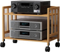 Hifi Racks And Stands 2 3 4 5 Tier, Audio Component Rack Tower Media Stereo Stand Equipment Shelf With wheels, Adjustable Stereo Component Rack System Cabinet for Home/ Commercial(Style 2,53cmx60cm/21